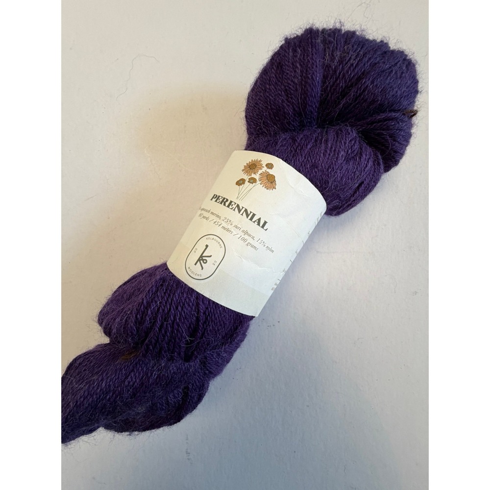 New Kelbourne Woolens Perennial Yarn 100g Purple Super Fine Merino Alpaca